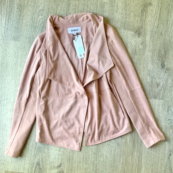 NWT🎁 BB Dakota Faux Suede Open Blazer Medium - Picture 1 of 10
